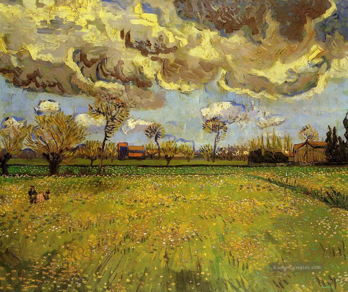 Landschaft unter einem stürmischen Himmel Vincent van Gogh Ölgemälde